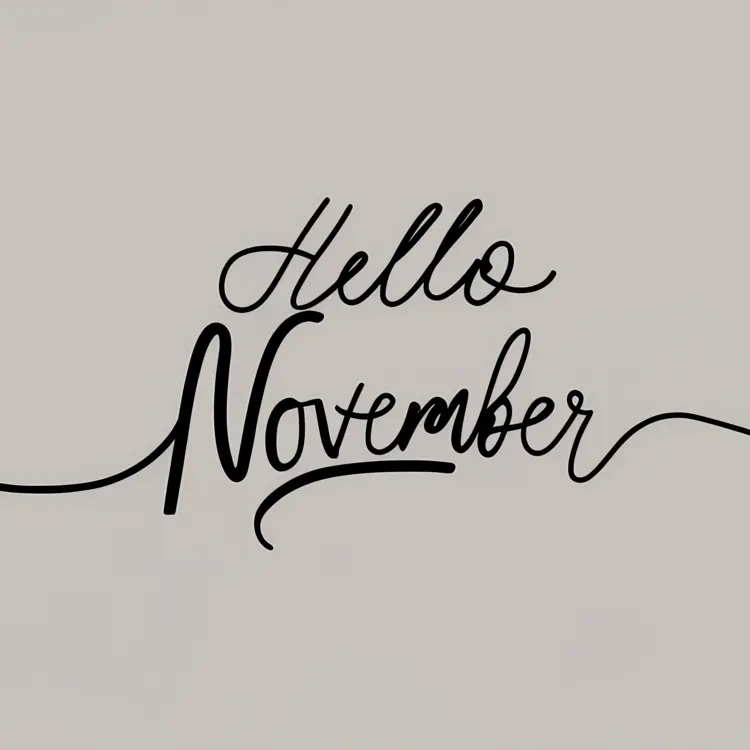 Simple Hello November Greeting