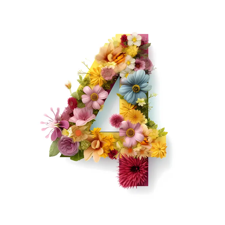 Colorful Floral Number 4