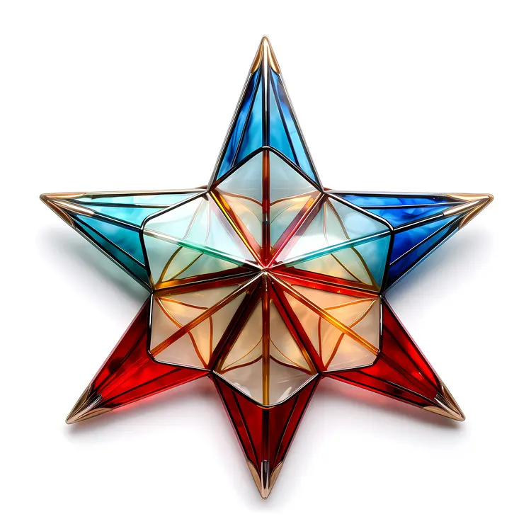 Multicolor Glass Star Decoration