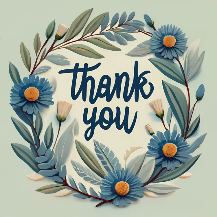 Thank You Floral Wreath
