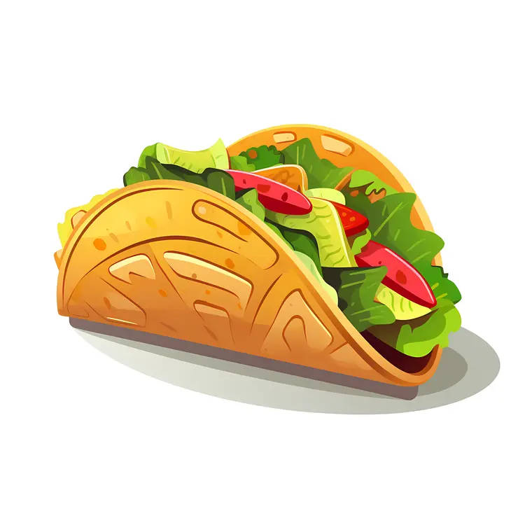 Delicious Taco with Vegetables