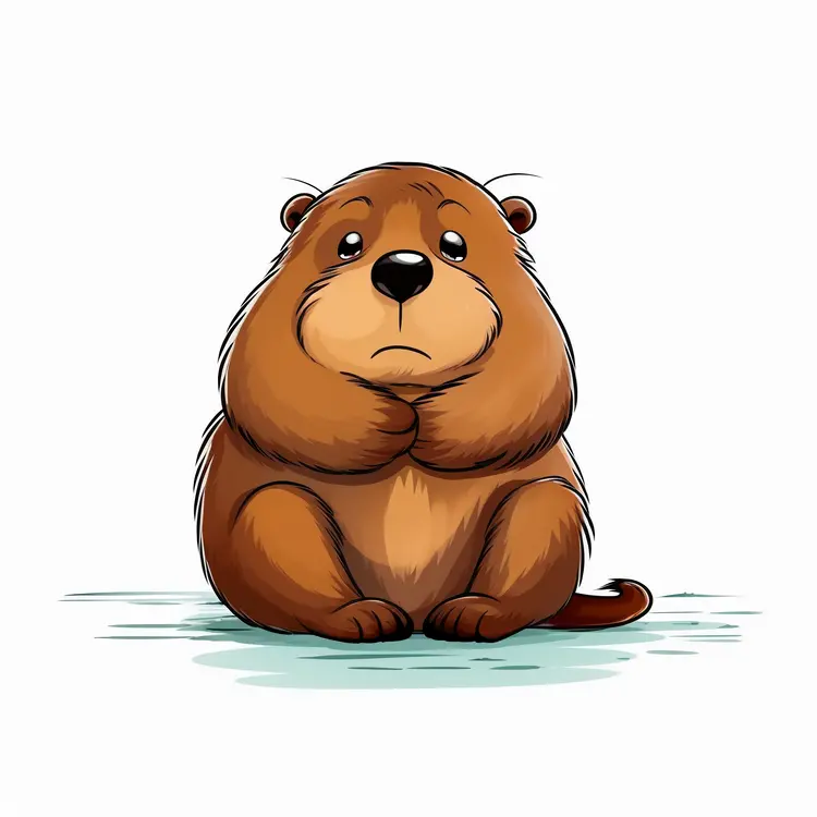 Cute Groundhog Cartoon Illustration