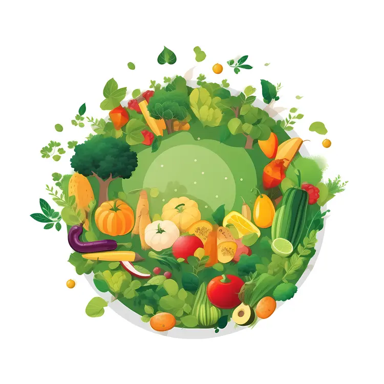 Organic Garden Fruits and Vegetables