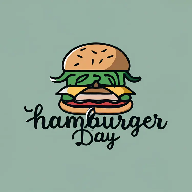 Hamburger Day with Handwritten Style