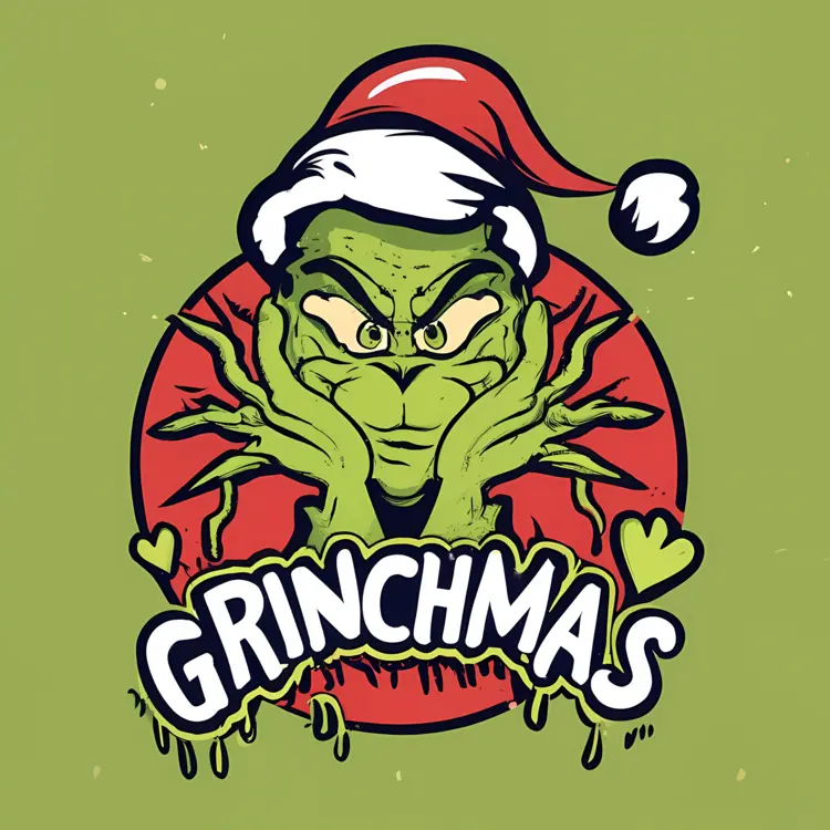 Grinchmas Character with Santa Hat