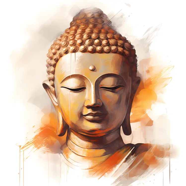 Buddha Head Statue Illustration
