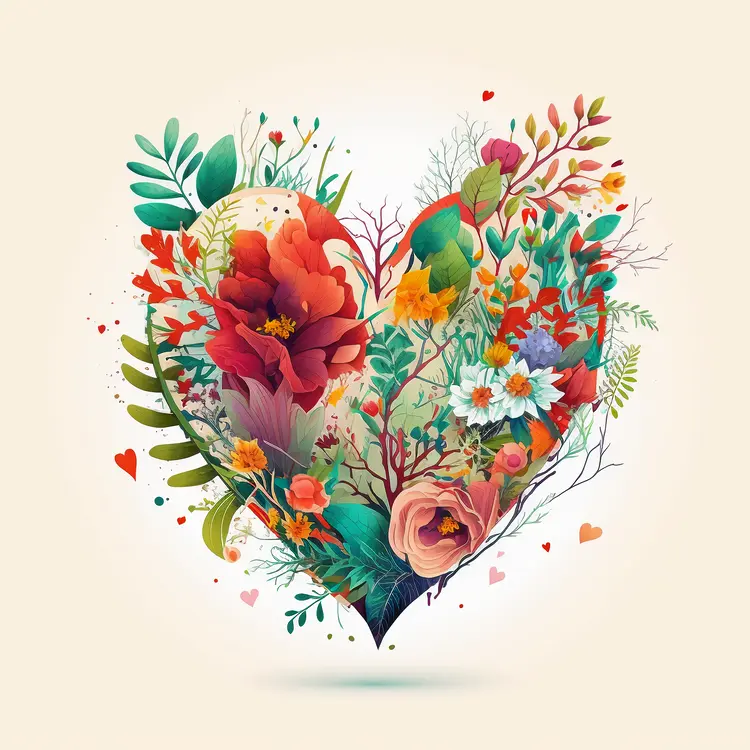 Beautiful Heart-Shaped Floral Arrangement for Valentine's Day