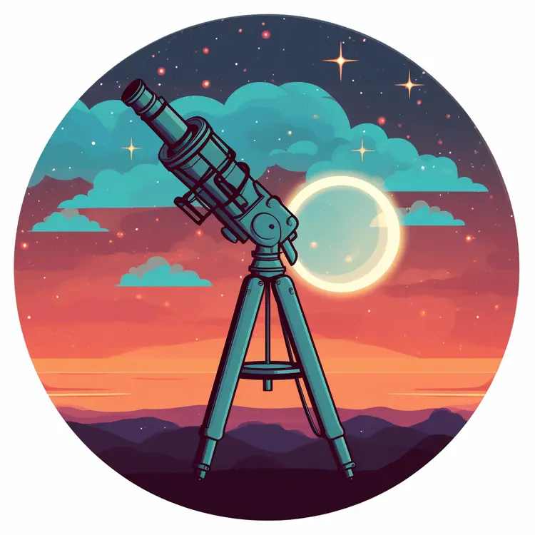 Telescope Under Starry Night Sky