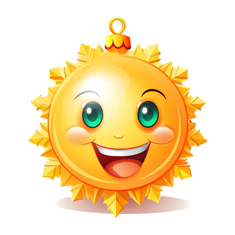 Cute Yellow Sun with a Smile