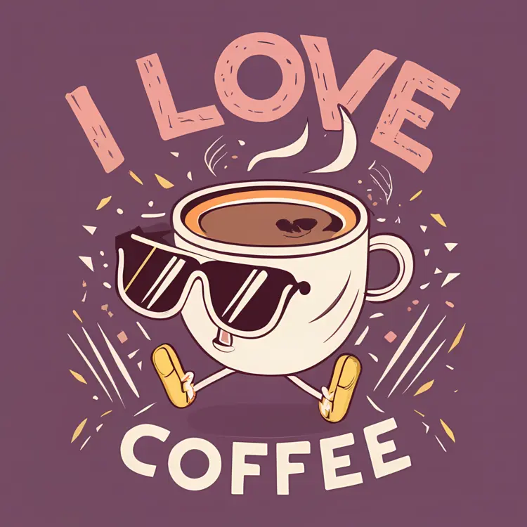 Fun Coffee Cup with Sunglasses