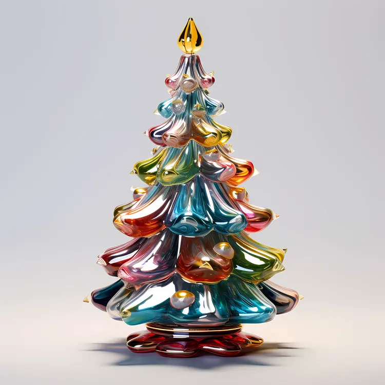 Colorful Glass Christmas Tree Decoration