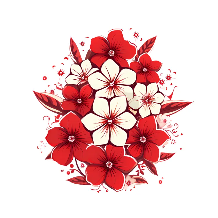 Beautiful Red and White Floral Arrangement