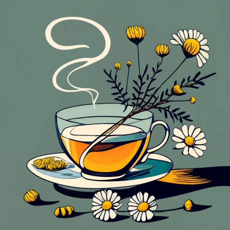 Chamomile Tea with Flowers