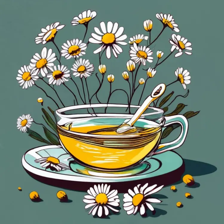 Chamomile Tea with Flowers