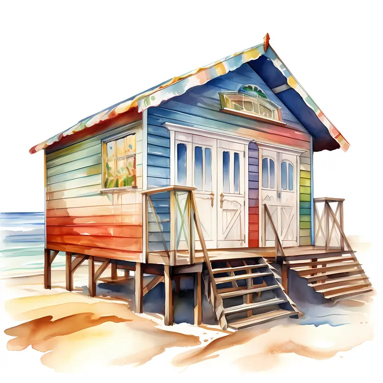 Colorful Beach House by the Seaside