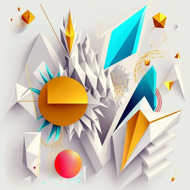 Colorful Geometric Shapes in Abstract Art