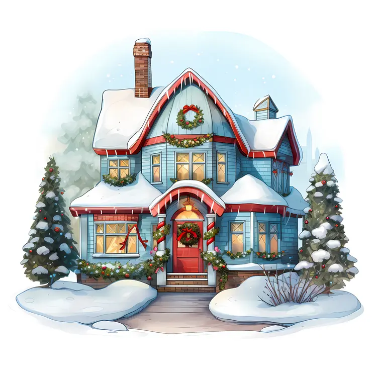 Christmas Decorated House