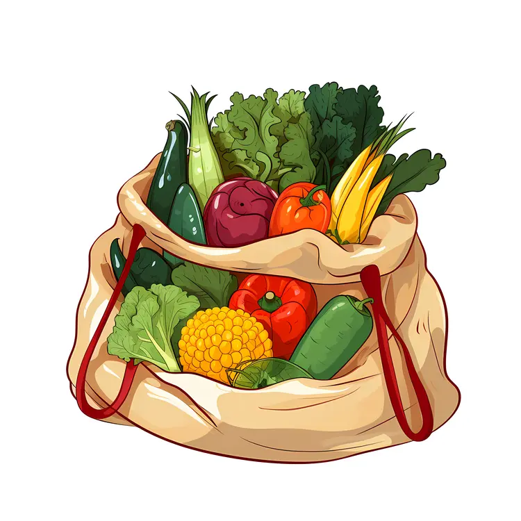 Variety of Vegetables in a Brown Bag