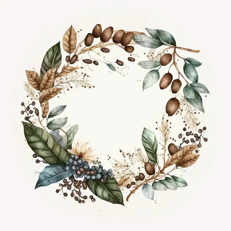 Beautiful Floral Wreath Illustration