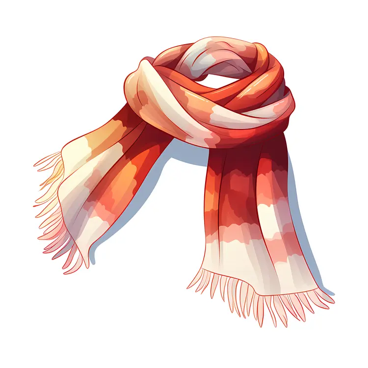 Striped Scarf Illustration