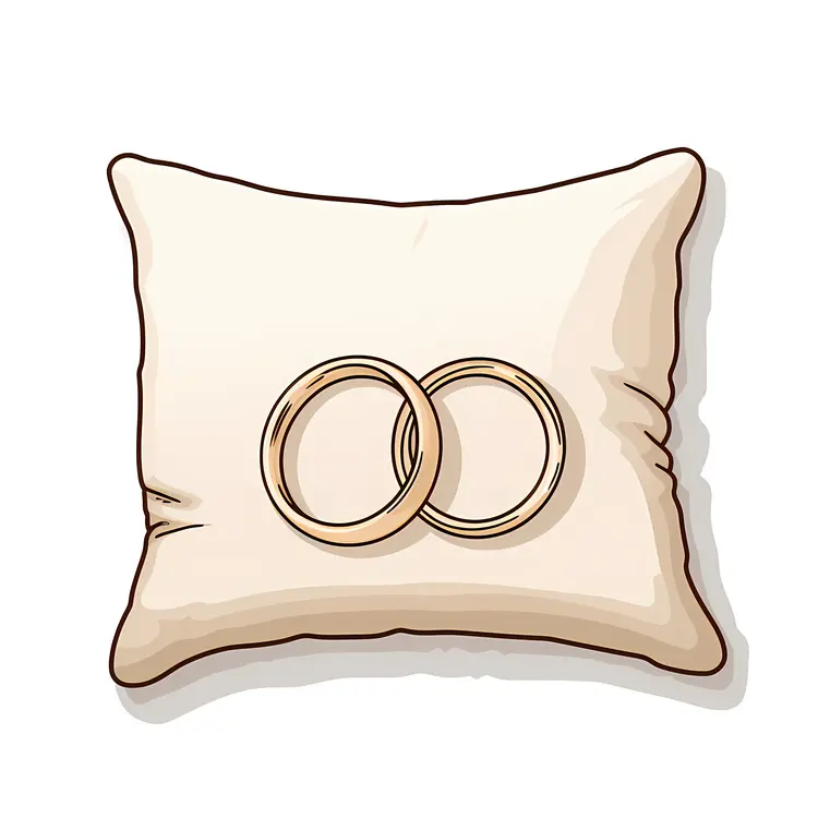 Gold Rings on a Pillow