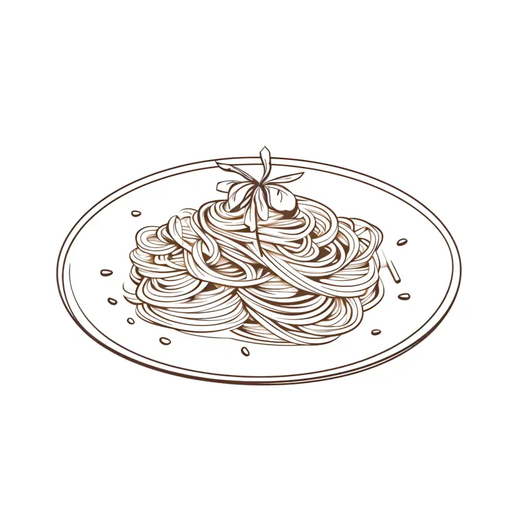Plate of Spaghetti with Tomato and Herbs