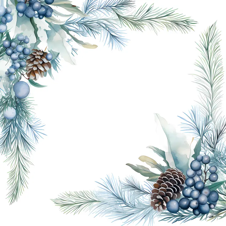 Winter Pinecones with Berries