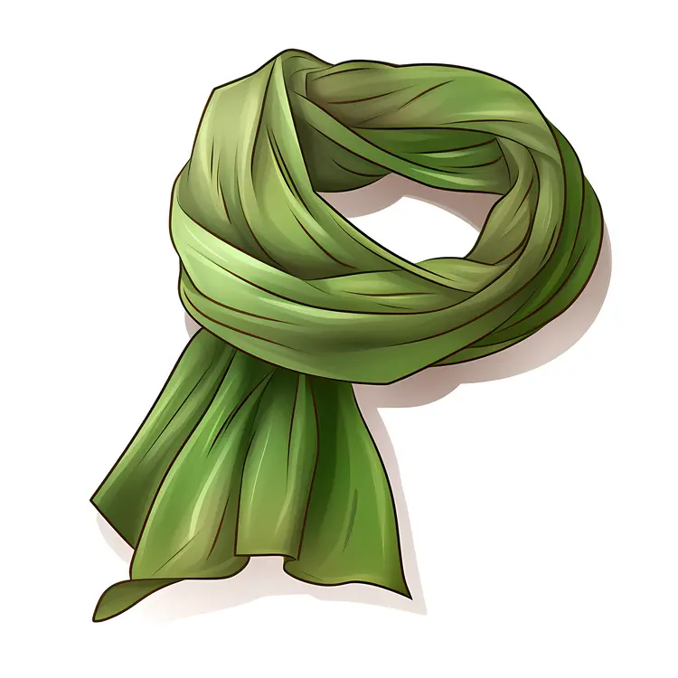 Folded Green Scarf