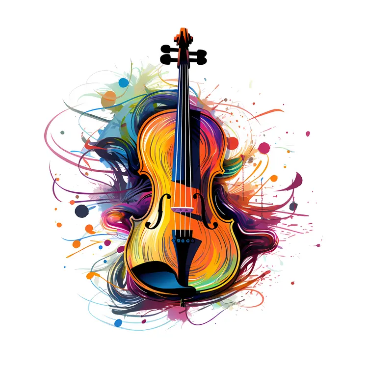 Colorful Artistic Violin