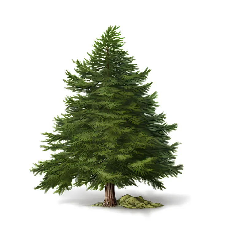 Realistic Pine Tree Illustration