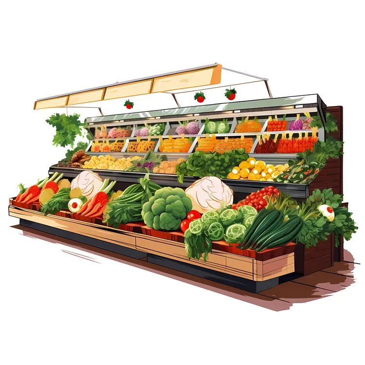 Assorted Vegetables at Market Stand