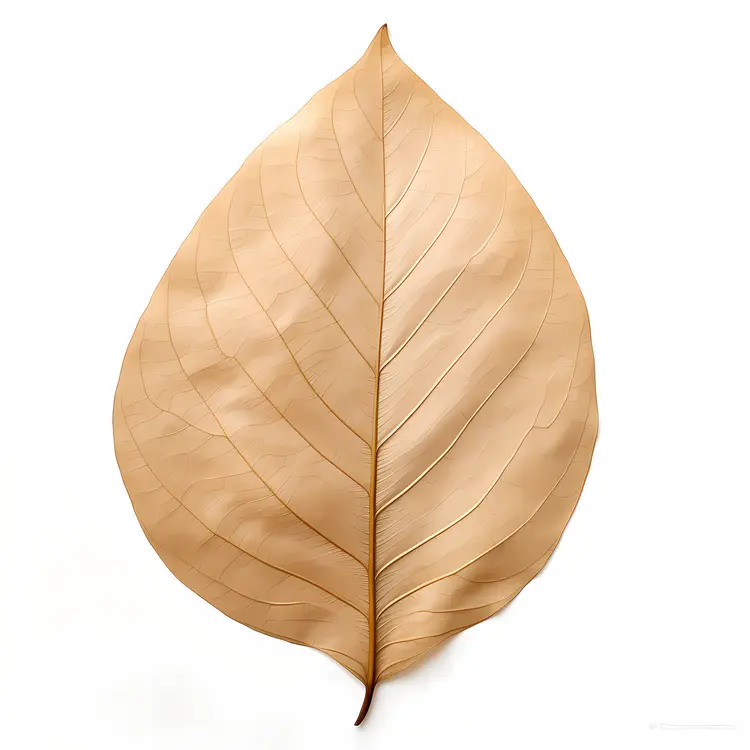Dried Leaf with Smooth Texture