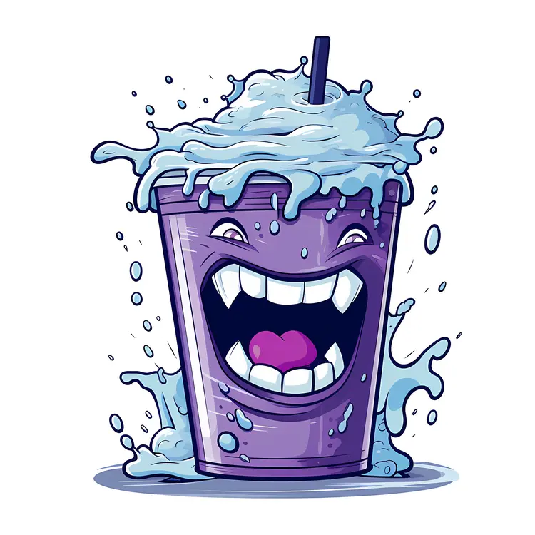 Funny Cartoon Drink Cup with Splashing Liquid