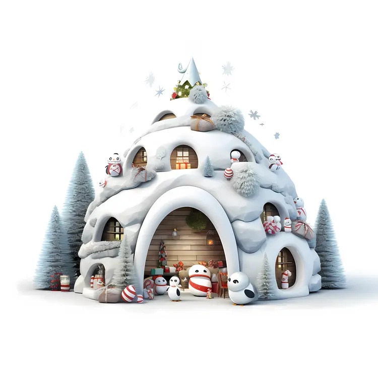 Festive Snowy Igloo