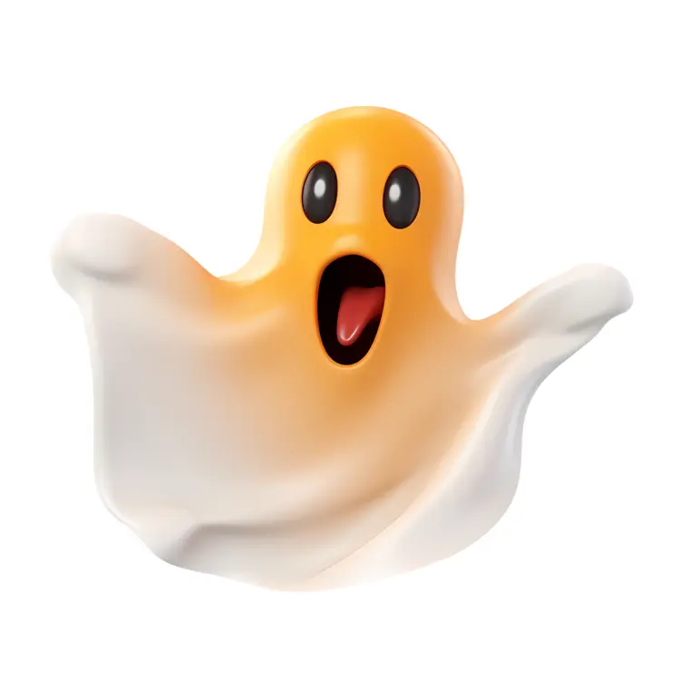 Cute Orange Ghost