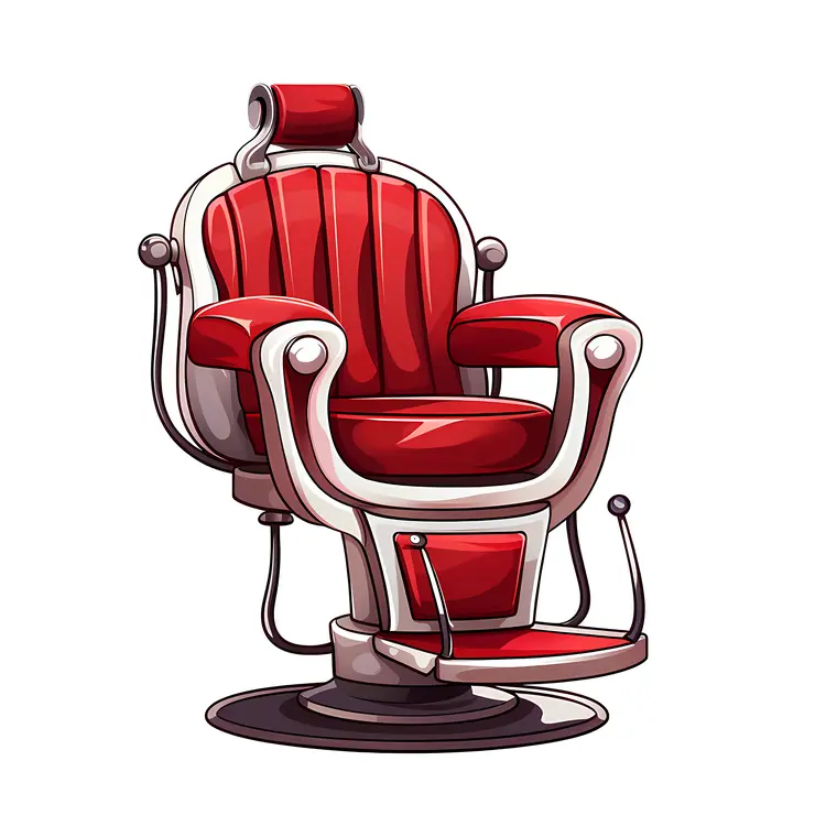 Classic Red Barber Chair