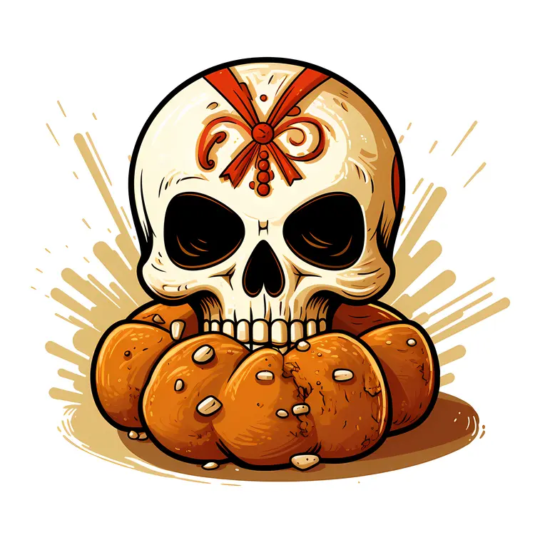 Skull Bread with Icing