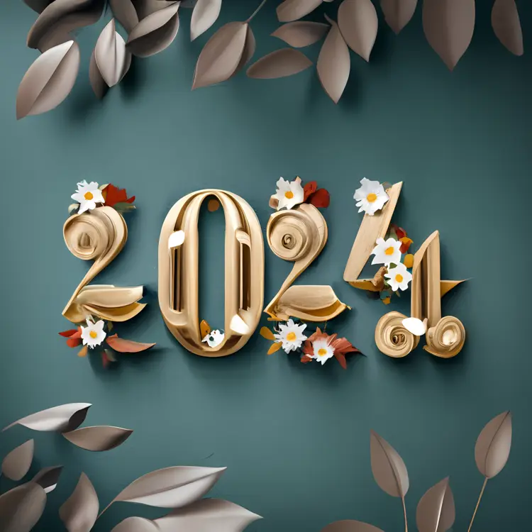 Golden 2024 with Floral Decorations