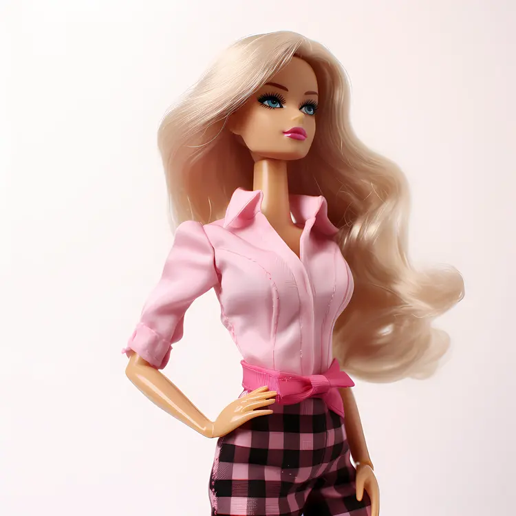 Stylish Barbie Doll in Pink Outfit