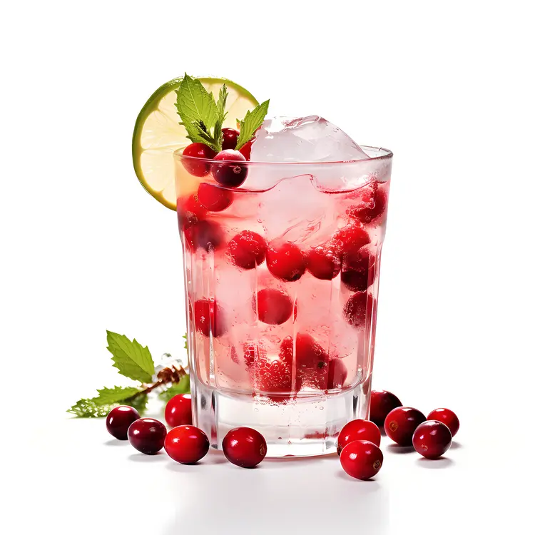 Refreshing Cranberry Drink with Lime