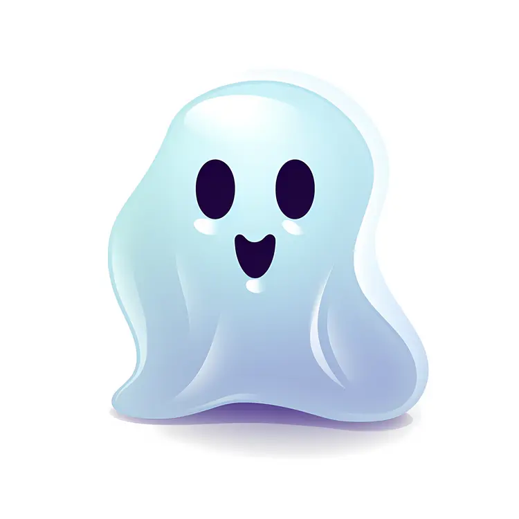 Cute Ghost Cartoon Illustration for Halloween