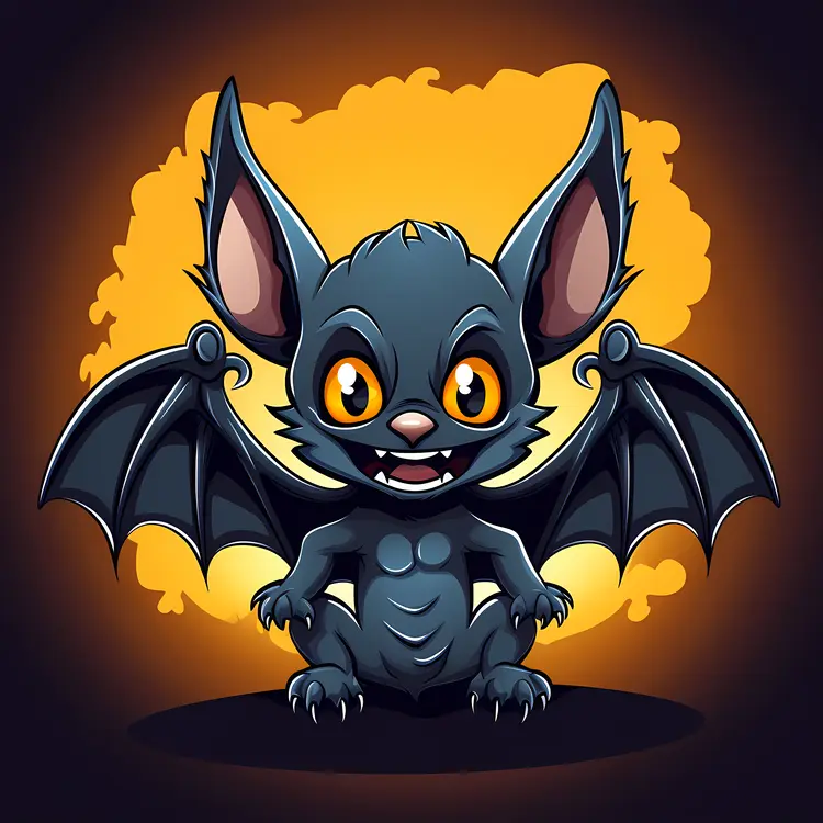 Cute Bat with Big Eyes