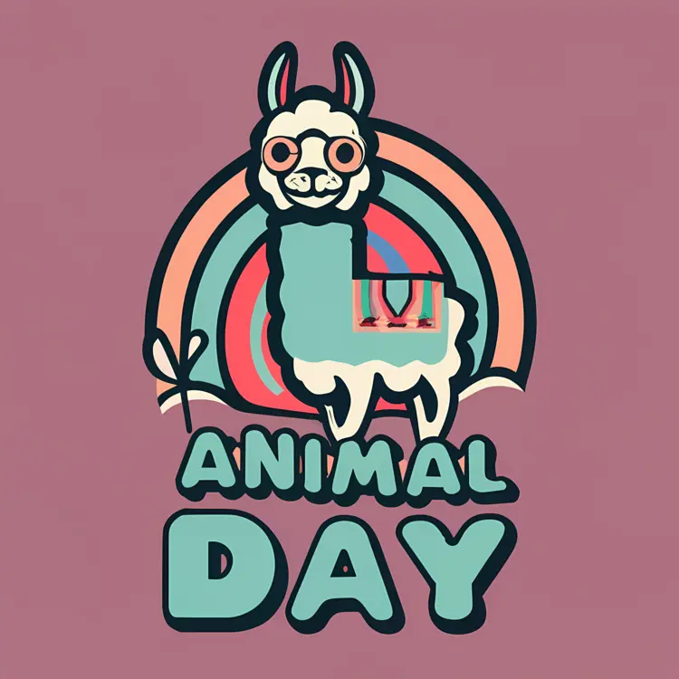 Animal Day with Llama and Rainbow