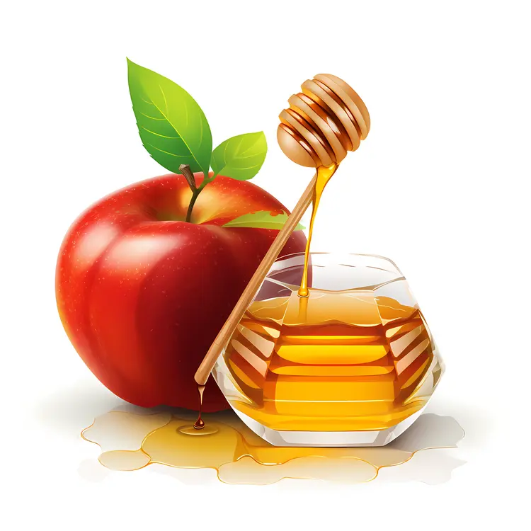 Apple and Honey for Rosh Hashanah Celebration