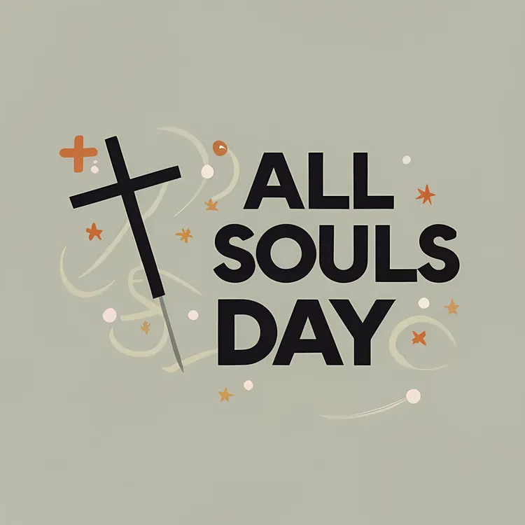 All Souls Day with Cross and Stars