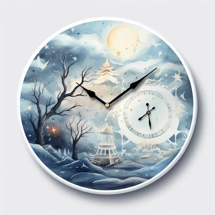 Moon Clock in Starry Night