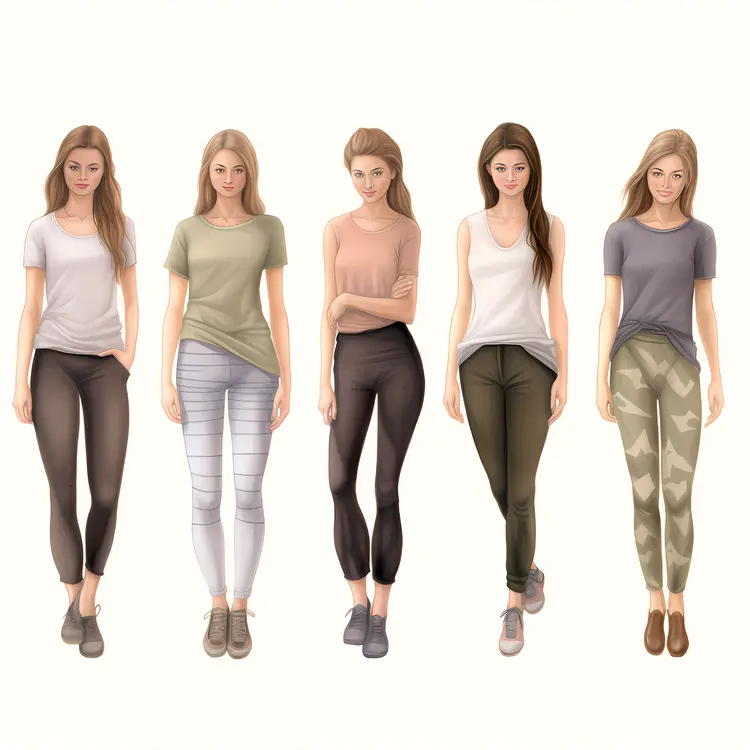 Five Women in Casual Wear
