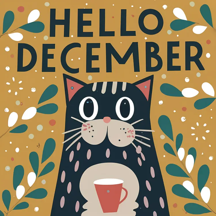 Hello December with Cat and Coffee