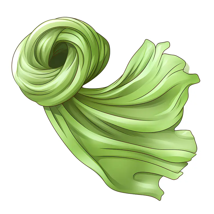 Flowing Green Scarf
