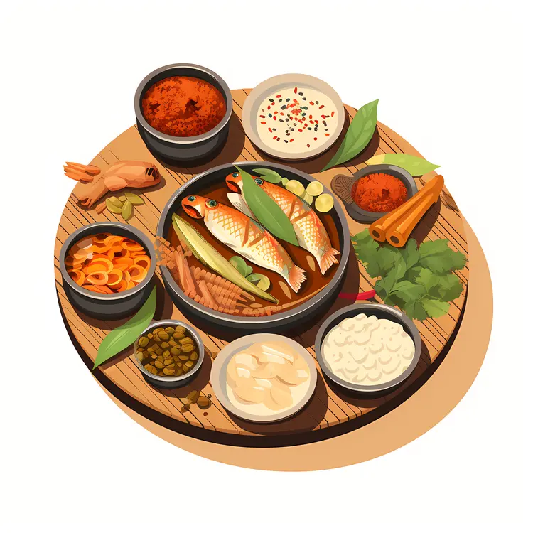 Fish Platter with Various Sides
